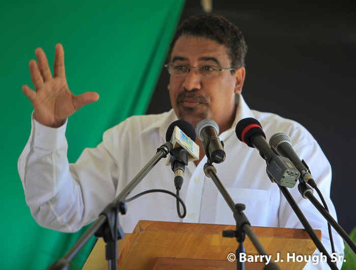 The Hon. Dr. Wykenham McNeill, Minister of Tourism and Entertainment at the Launch of the Agro-Tourism Farmers' Market, Negril, Westmoreland, Wednesday, October 30, 2013