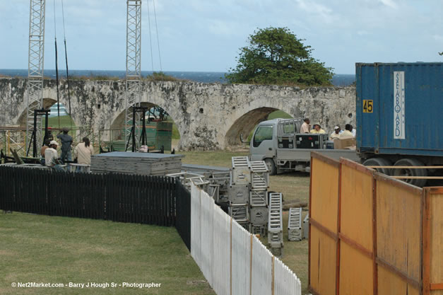 The Aqueduct Venue Under Construction - Thursday, January 18th - 10th Anniversary - Air Jamaica Jazz & Blues Festival 2007 - The Art of Music - Tuesday, January 23 - Saturday, January 27, 2007, The Aqueduct on Rose Hall, Montego Bay, Jamaica - Negril Travel Guide, Negril Jamaica WI - http://www.negriltravelguide.com - info@negriltravelguide.com...!