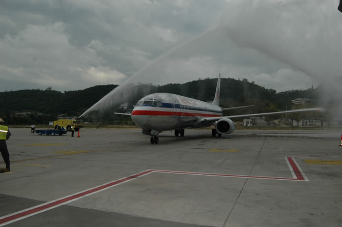 Inaugural Flight - American Airlines - Two New International Routes - Service Between Montego Bay, Jamaica & Dallas/Fort Worth, Texas - Gate 12 - Sangster International Airport, Montego Bay, St. James, Jamaica W.I. - February 3, 2006 - Negril Travel Guide, Negril Jamaica WI - http://www.negriltravelguide.com - info@negriltravelguide.com...!