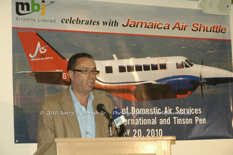 Jamaica Air Shuttle Launch @ MBJ Airports Limited, Wednesday, January 20, 2010, Sangster International Airport, Montego Bay, St. James, Jamaica W.I. - Photographs by Net2Market.com - Barry J. Hough Sr, Photographer/Photojournalist - The Negril Travel Guide - Negril's and Jamaica's Number One Concert Photography Web Site with over 40,000 Jamaican Concert photographs Published -  Negril Travel Guide, Negril Jamaica WI - http://www.negriltravelguide.com - info@negriltravelguide.com...!