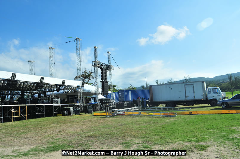 Preparations at the Venue - Jamaica Jazz and Blues Festival 2009, Thursday, January 15, 2009 - Venue at the Aqueduct on Rose Hall Resort &amp; Country Club, Montego Bay, Jamaica - Thursday, January 22 - Saturday, January 24, 2009 - Photographs by Net2Market.com - Barry J. Hough Sr, Photographer/Photojournalist - Negril Travel Guide, Negril Jamaica WI - http://www.negriltravelguide.com - info@negriltravelguide.com...!