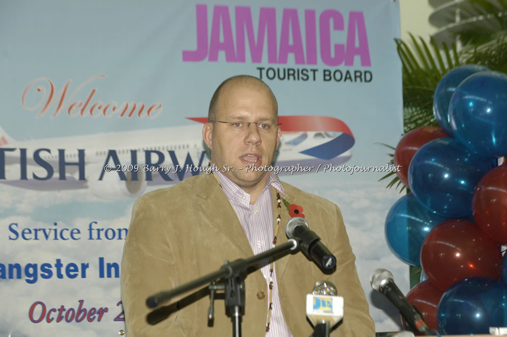  British Airways Inaugurates New Scheduled Service from London Gatwick Airport to Sangster International Airport, Montego Bay, Jamaica, Thursday, October 29, 2009 - Photographs by Barry J. Hough Sr. Photojournalist/Photograper - Photographs taken with a Nikon D70, D100, or D300 - Negril Travel Guide, Negril Jamaica WI - http://www.negriltravelguide.com - info@negriltravelguide.com...!