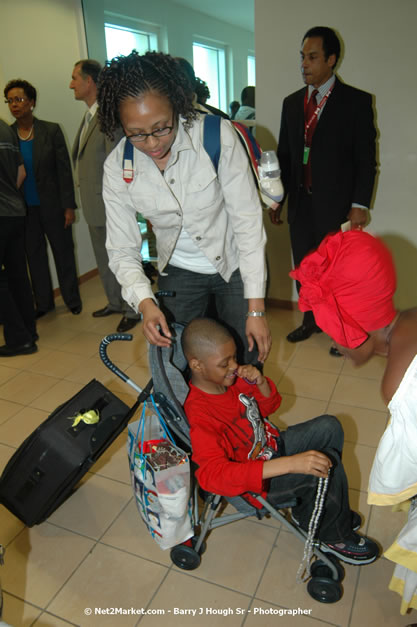 MBJ Airports Limited Welcomes WestJet Airlines - Inaugural Scheduled Service From Toronto Pearsons International Airport - Monday, December 10, 2007 - Sangster International Airport - MBJ Airports Limited, Montego Bay, Jamaica W.I. - Photographs by Net2Market.com - Barry J. Hough Sr, Photographer - Negril Travel Guide, Negril Jamaica WI - http://www.negriltravelguide.com - info@negriltravelguide.com...!