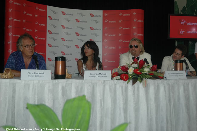 Press Conference - Virgin Atlantic Inaugural Flight To Montego Bay, Jamaica Photos - Sir Richard Bronson, President & Family, and 450 Passengers - Press Conference at the Royal Pavillion, Half Moon Resort, Montego Bay, Jamaica - Tuesday, July 4, 2006 - Negril Travel Guide, Negril Jamaica WI - http://www.negriltravelguide.com - info@negriltravelguide.com...!