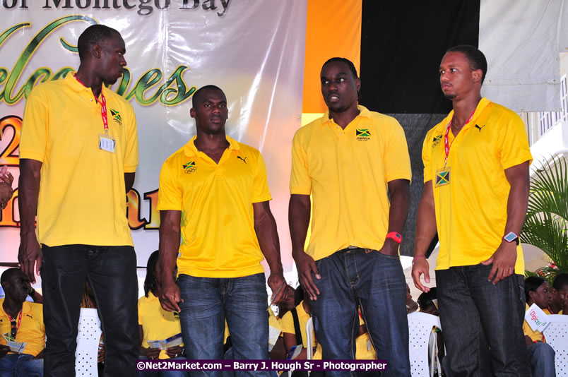 The City of Montego Bay Welcomes Our 2008 Olympians - Western Motorcade - Civic Ceremony - A Salute To Our Beijing Heros - Sam Sharpe Square, Montego Bay, Jamaica - Tuesday, October 7, 2008 - Photographs by Net2Market.com - Barry J. Hough Sr. Photojournalist/Photograper - Photographs taken with a Nikon D300 - Negril Travel Guide, Negril Jamaica WI - http://www.negriltravelguide.com - info@negriltravelguide.com...!